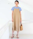 組曲 L 【洗える・シワになりにくい】リネン混オックスストレッチ キャミワンピース