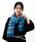 AURORA 【 ANNA SUI（アナ スイ）】ウールチェックマフラー(WASH)