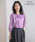 J.PRESS LADIES S 【WEB限定カラーあり】ストライプジャカード フロントタック カットソー