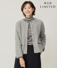 J.PRESS LADIES 【WEB限定】パイルジャージー ノーカラー ブルゾン