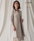 BEIGE， 【L-size】CINDY / ノーカラーロングジャケット