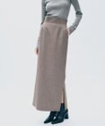 uncrave ウォッシャブルウールライクツイル Iラインスカート
