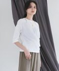 23区 【SLOW/一部店舗限定】MVSコットン カシュクール 5分丈 Tシャツ