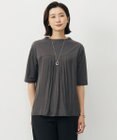J.PRESS LADIES L 【洗える・抗菌防臭・接触冷感・吸水速乾】ドライポンチ フレア カットソー