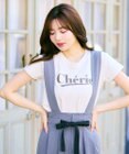 Feroux レタードプリントコンパクト Tシャツ