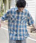 WEGO 【ユニセックス着用ITEM/SMLサイズ展開】オンブレチェックシャツ（SS）