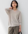 23区 【洗える】ピュアリネン Vネック ニット