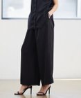 ICB 【接触冷感・洗える】サテンヨウリュウ ワイドストレートパンツ