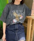 WEGO 【綿100%】ヴィンテージウォッシュグラフィックTシャツ