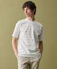JOSEPH ABBOUD 【エコ素材和紙使用・日本素材を日本縫製 ・軽量・通気性】和紙フライスボーダーＴシャツ