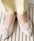 nouvelleRobe Oū 新色追加【本革・高反発】Butterfly knot ポインテッドトゥ パンプス