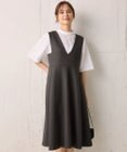 組曲 ウールライクスポンディッシュ ジャンパースカート