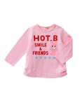 MIKI HOUSE HOT BISCUITS 【70-120cm】 ビーンズくん＆キャビットちゃん長袖Ｔシャツ