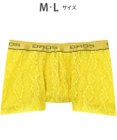 WACOAL MEN ボクサーパンツ【レースボクサー】フロント快適グラマラス 通気性 フリーなカッティング(裾部分) 前閉じ レース 下着 GT3341 /ブロス バイ ワコールメン