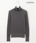 23区 【エステータ】シルクリブ タートルニット