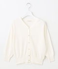 Feroux 【洗える・接触冷感・UVカット】ハートボタン7分袖 カーディガン