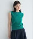 YECCA VECCA 【マシンウォッシャブル】ノースリーブリブニット
