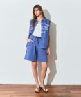 GRACE CONTINENTAL ヘリンボーンツイルハーフパンツ