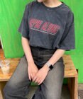 WEGO 【綿100%】ヴィンテージウォッシュグラフィックTシャツ