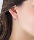 Phoebe 〈痛くないシリーズ/アレルギー対応〉プチパールダブルフープライトフィットイヤリング　ゴールド