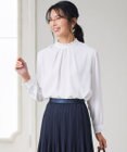 23区 L 【洗える】バックサテンアムンゼン フリルカラー ブラウス