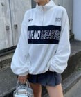 WEGO グラフィックハーフジップビッグスウェット