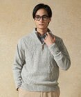 J.PRESS MEN 【Cash Lamb's Wool】ケーブルハーフジップ ニット