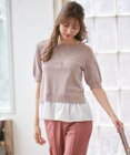 ANY SIS 【洗える】シャツテール ニットＴシャツ