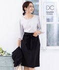 Tiaclasse 【洗える】快適な履き心地のダブルクロスセミタイトスカート