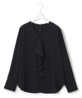 ICB 【洗える】BackSatinAmunzen フリルブラウス
