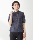 J.PRESS LADIES 【洗える・イージーケア】スパンローンランダムドット ブラウス