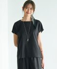 23区 L 【洗える】トリアセスラブストレッチ フレンチスリーブ ブラウス