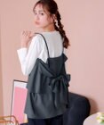 Tiaclasse L 【洗える】リボンキャミドッキングカットソートップス