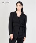 23区 L 【エステータ】コットンダブルクロス ノーカラージャケット