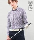 23区GOLF 【MEN】【吸水速乾/UVカット】ストライプロゴ 長袖シャツ