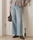 J.PRESS LADIES S 【洗える】BASIC STRETCH DENIM ワイド ストレート デニム