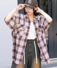 WEGO 【ユニセックス着用ITEM/SMLサイズ展開】オンブレチェックシャツ（SS）