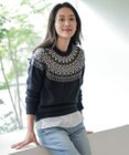 J.PRESS LADIES 【WEB限定カラーあり・洗える】FAIR ISLE ラウンドネック ニット