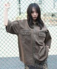 WEGO 【ユニセックス着用ITEM/MLサイズ展開】カラーデニムシャツ（SS）