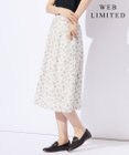 J.PRESS LADIES L 【WEB限定・洗える】ラインフラワープリント タック スカート
