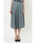 DAKS サテンプリントプリーツスカート