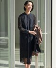ICB 【洗える】ナイロンラッセルレース シャツワンピース