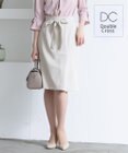 Tiaclasse 【洗える】快適な履き心地のダブルクロスセミタイトスカート