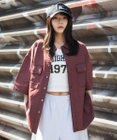 WEGO 【ユニセックス着用ITEM/MLサイズ展開】カラーデニムシャツ（SS）