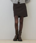 GRACE CONTINENTAL ウールギャバミニスカート