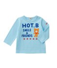 MIKI HOUSE HOT BISCUITS 【70-120cm】 ビーンズくん＆キャビットちゃん長袖Ｔシャツ