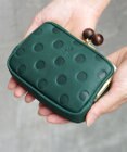 FOLNA RD ドット型押し ウッドボールがま口財布 マルチポーチ
