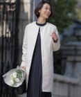 J.PRESS LADIES L 【ライナー付き】VINAジェットオックス ノーカラー コート