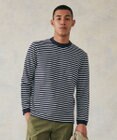 J.PRESS MEN ワッフルボーダー ロングTシャツ