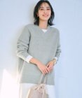23区 L モヘヤミックススパングル Vネック ニット